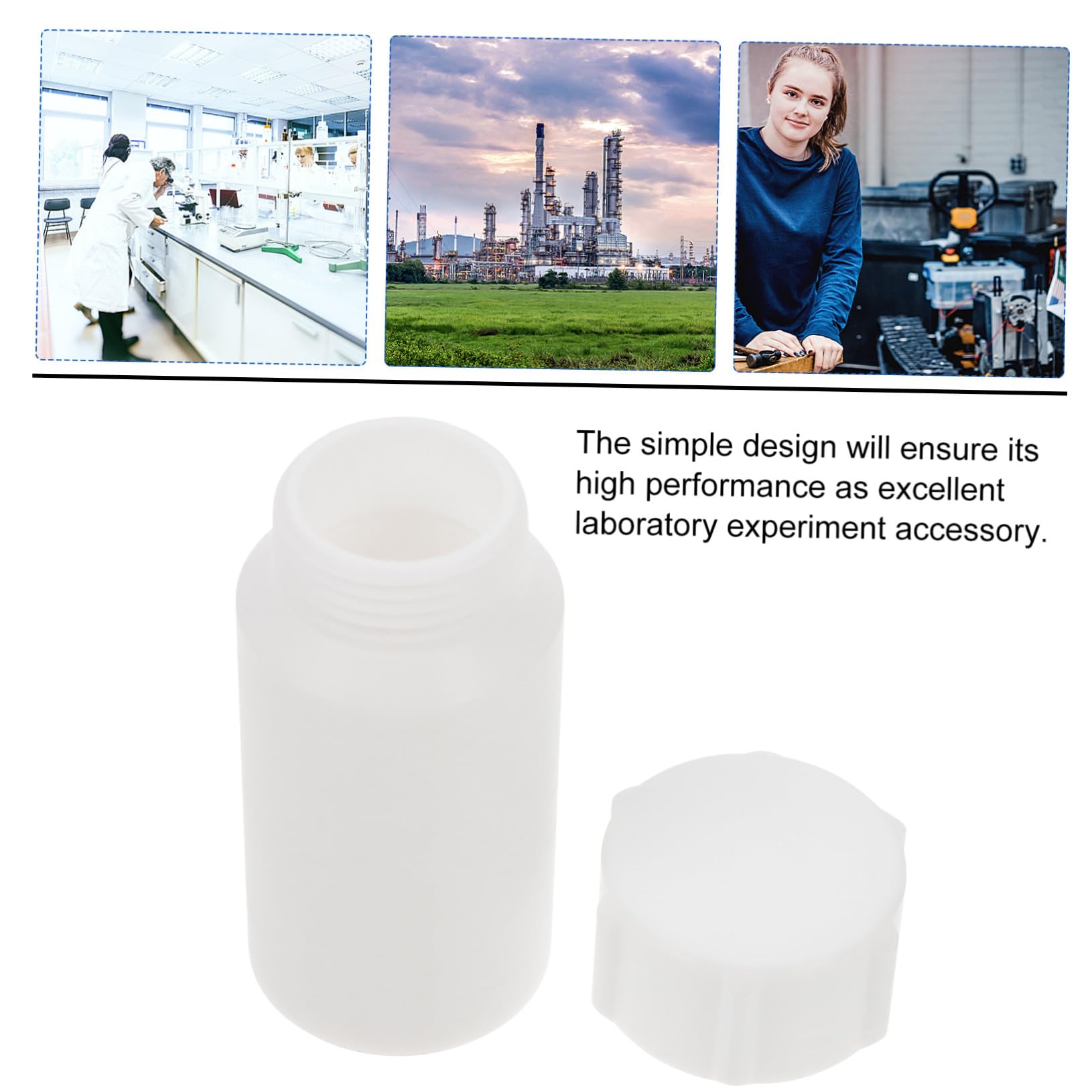 Cabilock Bottiglia Reagente Ptfe Piccola per Esperimenti di Laboratorio Design Delicato e Resistente per Uso Prolungato in Chimica