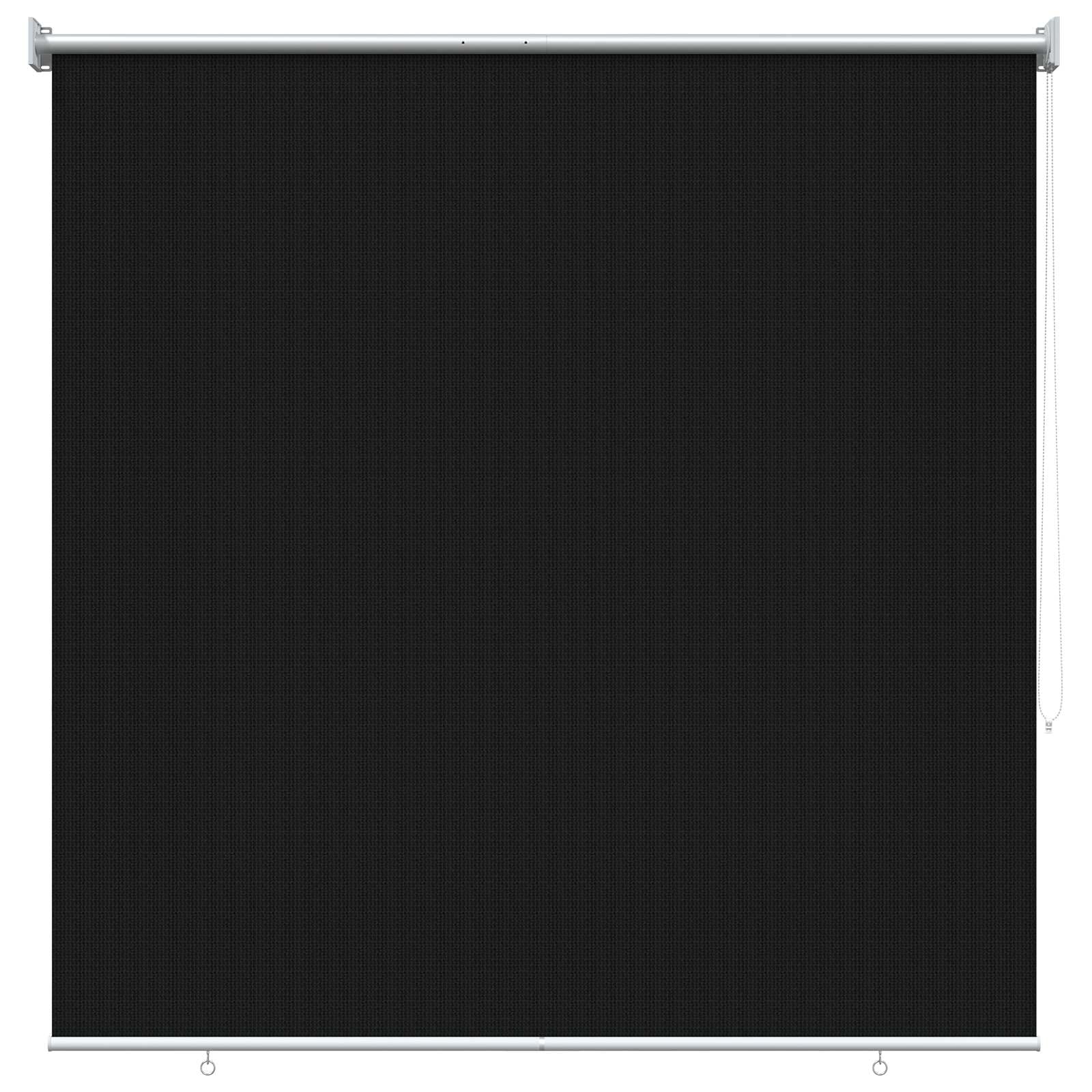 vidaXL Outdoor Roller Blind 90% UV Block Black 140 x 140 cm HDPE Balcony Roller Blind Patio Roller Blind Sun Protection for Outdoor Privacy Window Blinds Pergola Cover — image 1