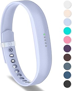 Greeninsync Compatible for Fitbit Flex 2 Band, Adjustable Classic Soft Silicone Fitness Bracelet Strap Repalcement Accessory Wristband W/Fastener Clasp for Fitbit Flex 2 Smart Watch Large Lavender