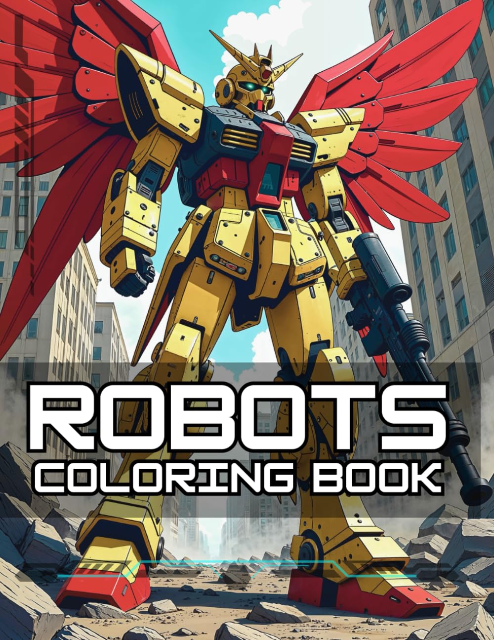Robots coloring book: Robots and Mechs Coloring Book for Adults and Teens (Mech world coloring book series)