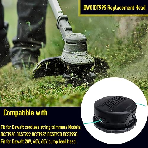 Miniatura 6 de DWO1DT995 - Cabezal de recortadora compatible con Dewalt DCST920 DCST922 DCST925 DCST970 DCST990 Piezas de recortadora, carrete de repuesto de