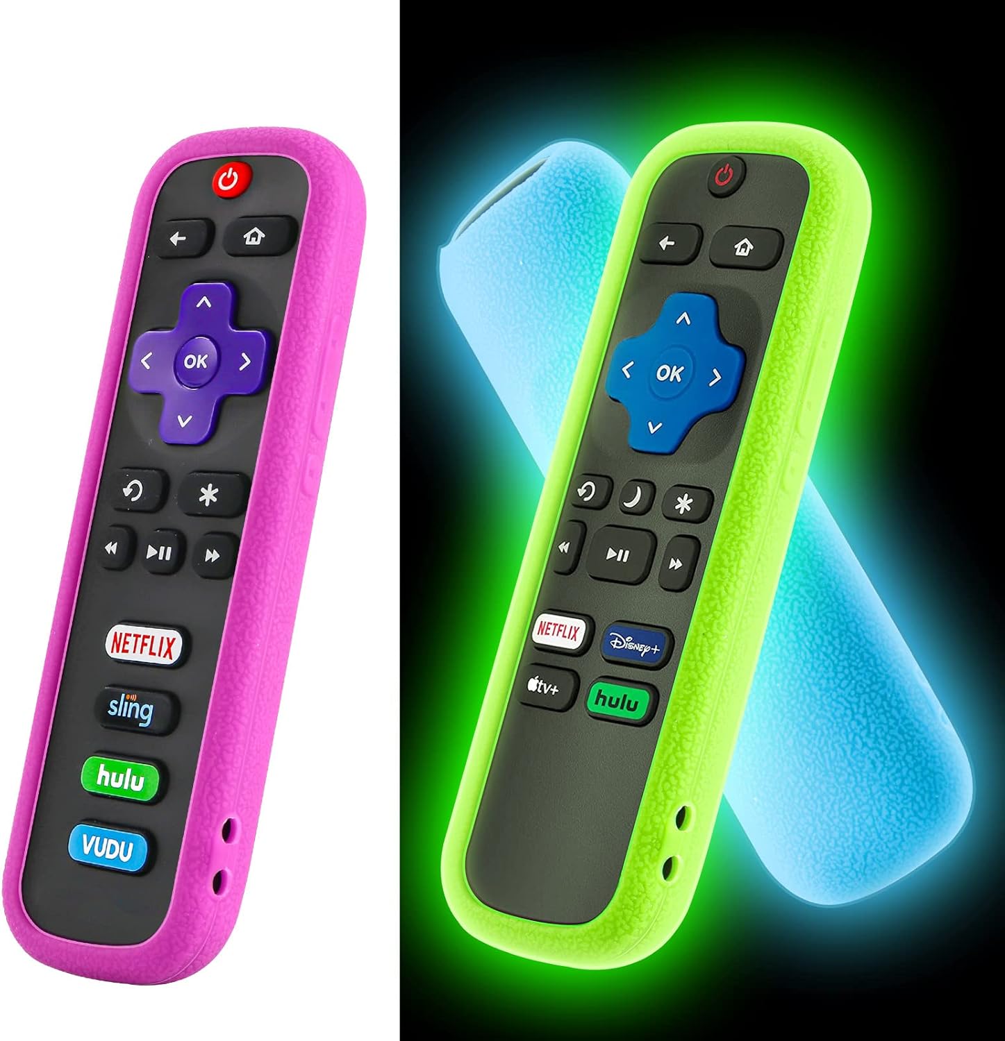 JANSAMN [3 Pack] Roku Remote Cover, Remote Case for Roku Voice Remote, Silicone