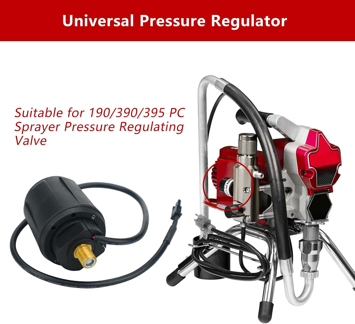 Pressure Control Regulating Valve Compatible with Graco 249005 Machine Spare Parts for 390 Original Machine 1Pack