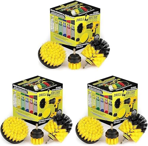 Miniatura 10 de Drillbrush Juego de cepillos de cocina verde – Herramientas de limpieza accionadas por taladro para fregadero de acero inoxidable, fregadero de