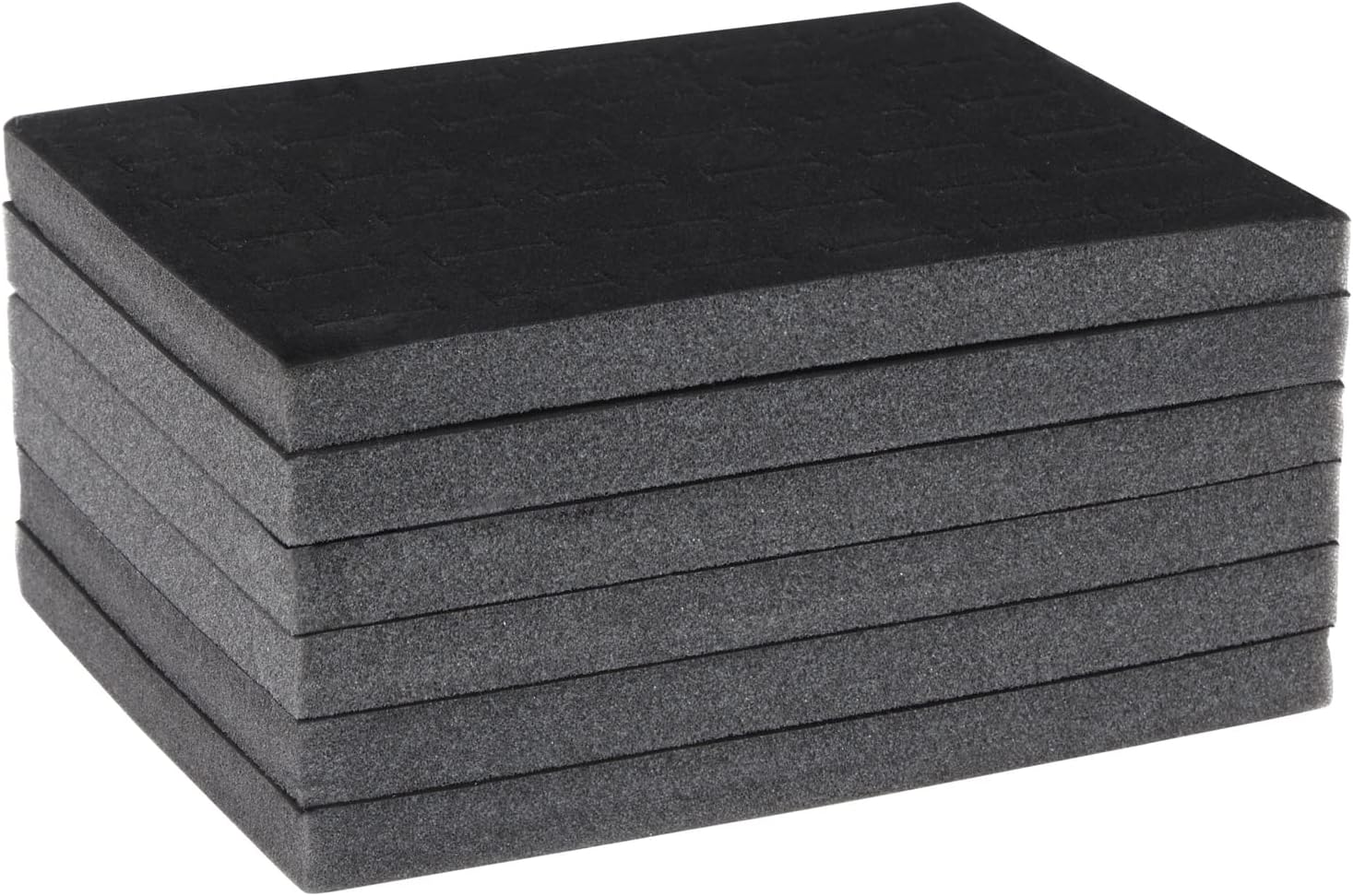 Juvale Rectangular Velvet Jewelry Foam Insert - 36-Slot Jewelry Display Tray - Plush Velvet Earring Organizer Insert - Compact Accessory Storage - 6 Pack, 7.5" x 5.5" x 0.5", Black - Image 8