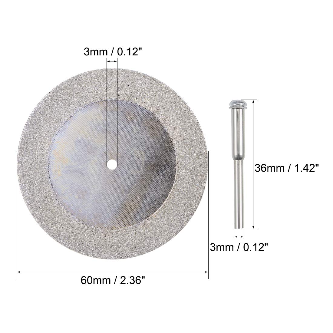 Disco De Diamante De 60 Mm Con Mandril De 3 Mm Para Cortar Y Pulir - Ideal Para Bricolaje Y Proyectos DIY
