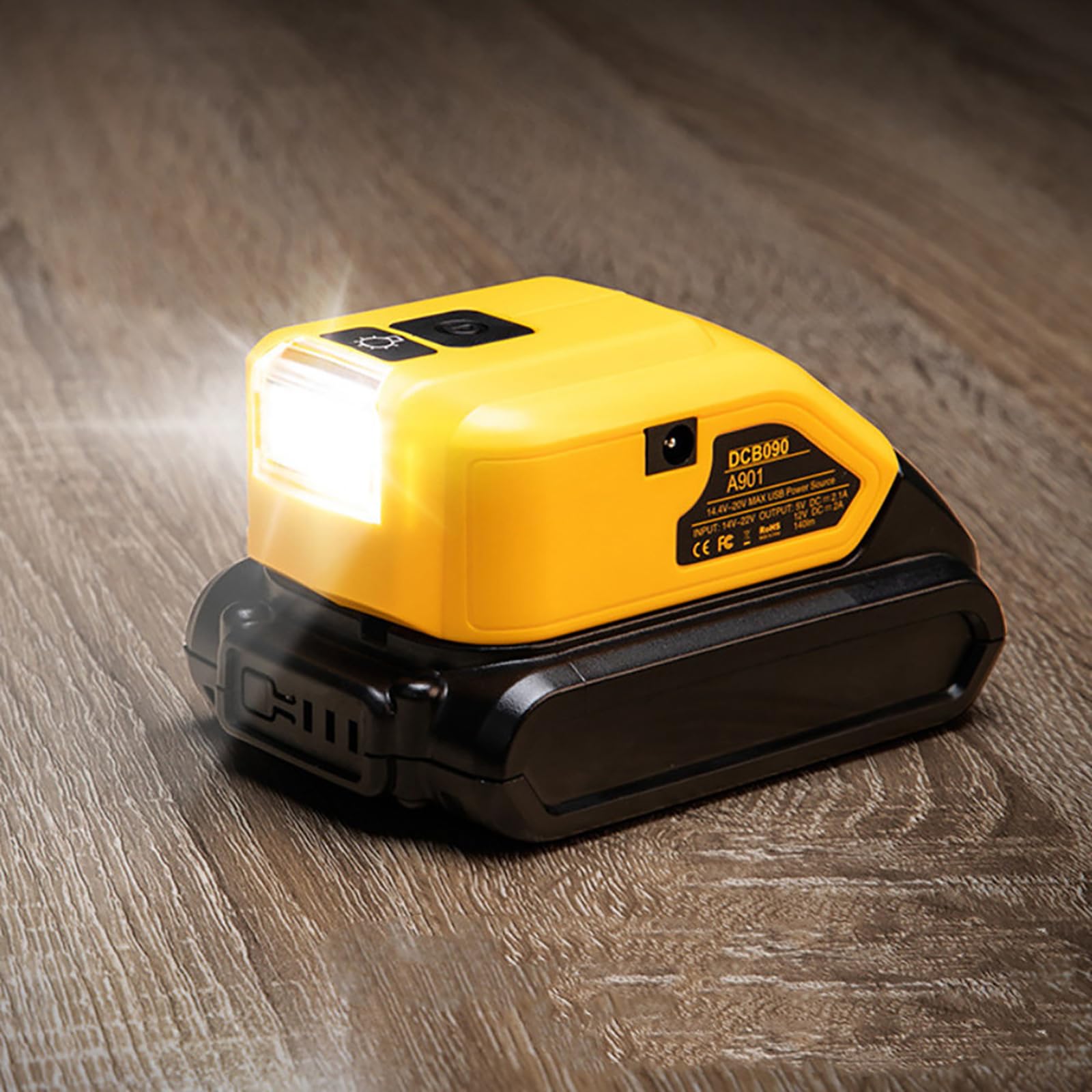 Adaptateur chargeur avec interface USB pour Dewalt 14,4 V vers 20 V Max XR Adaptateur de batterie au lithium