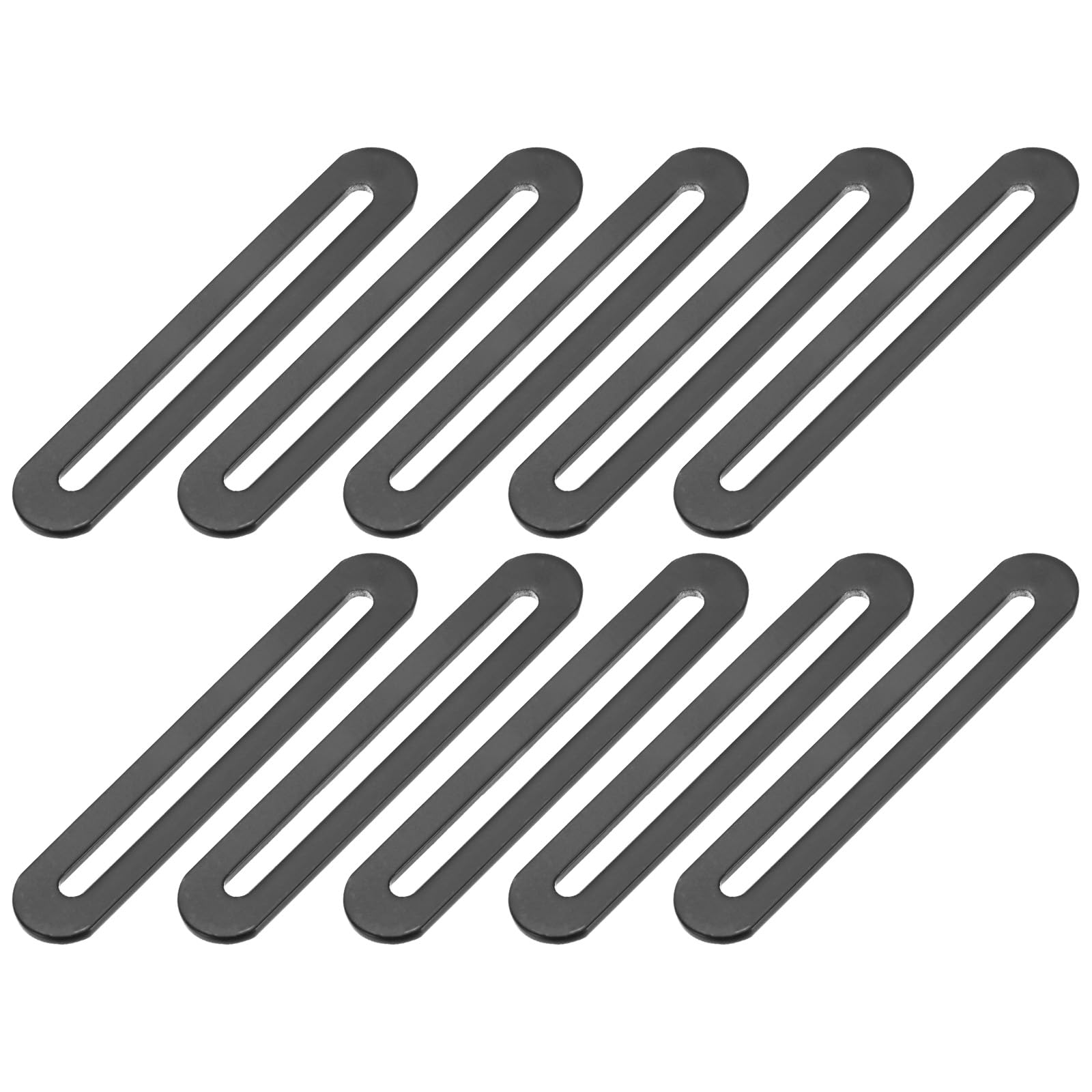 M METERXITY 10-Pack Flat Mending Plate Support 4.33x0.75in, Black