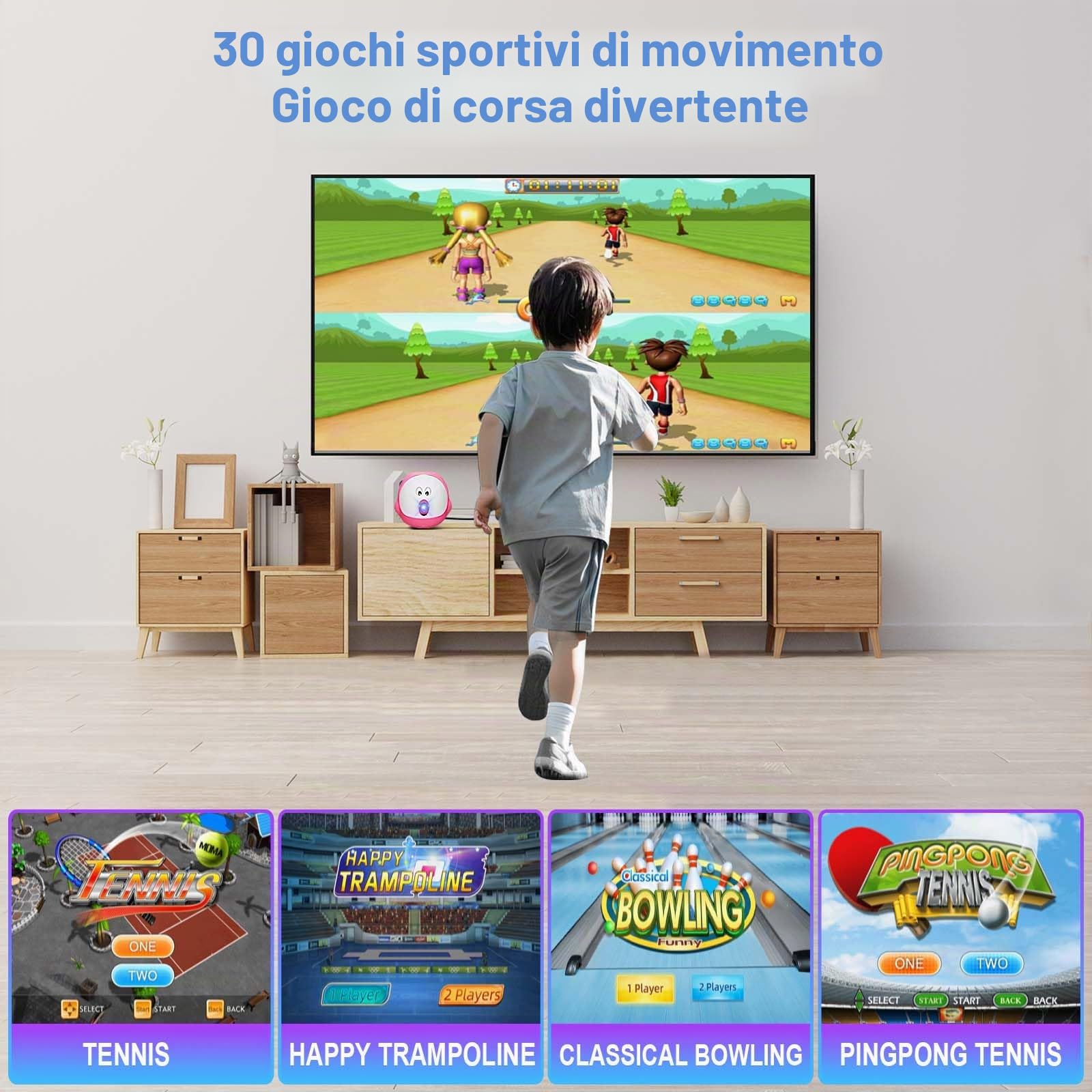 Console di gioco per bambini e adulti, sistema di videogiochi retrò con100+ giochi, 17 giochi AR per fotocamera,2 controller di gioco, regalo giocattolo per ragazzi e ragazze dai 3 anni in su