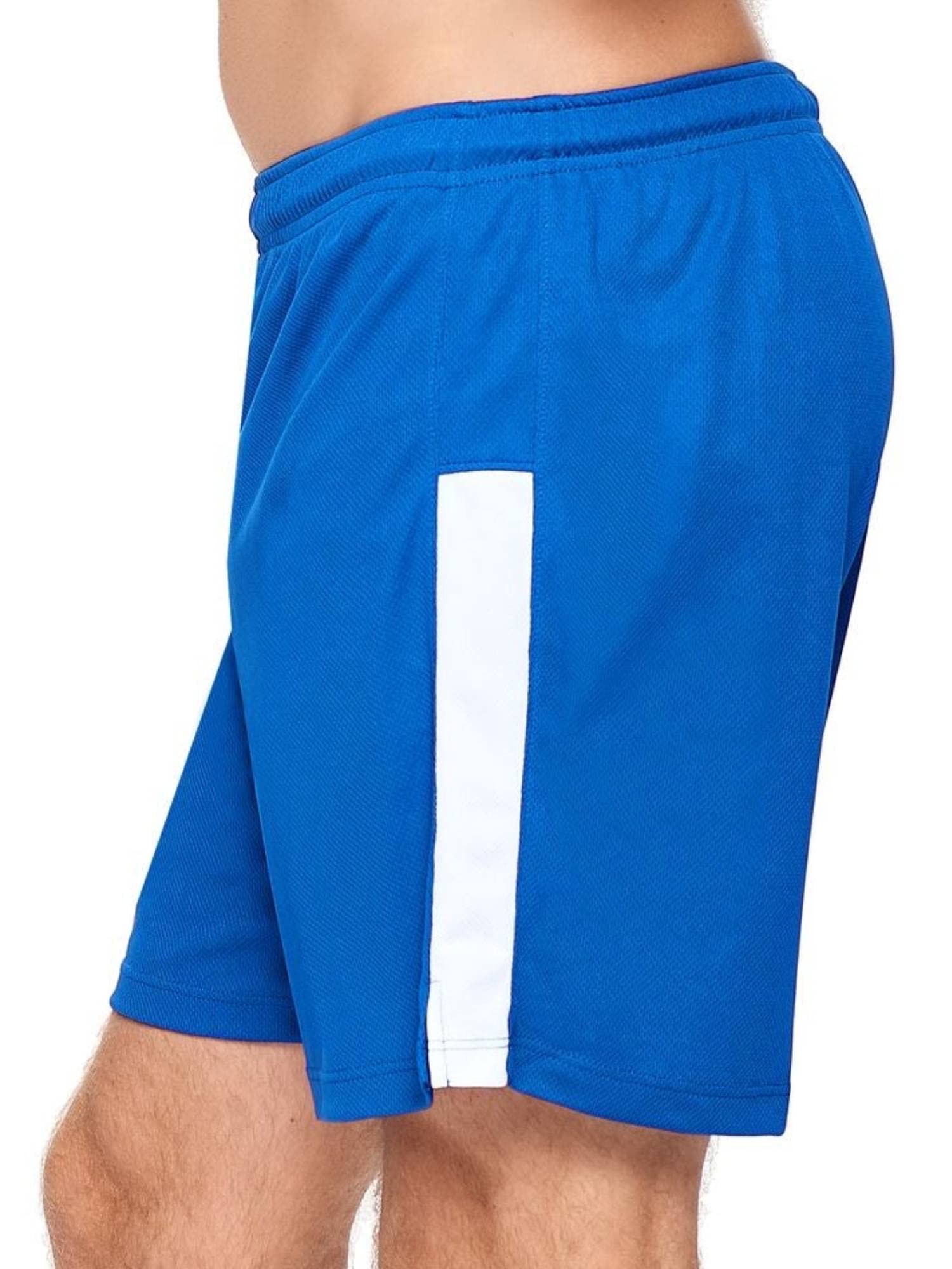 Expert Brand USA-Made Men's Oxymesh Dry Fit Premium Athletic Shorts with Briefs Royal Blue