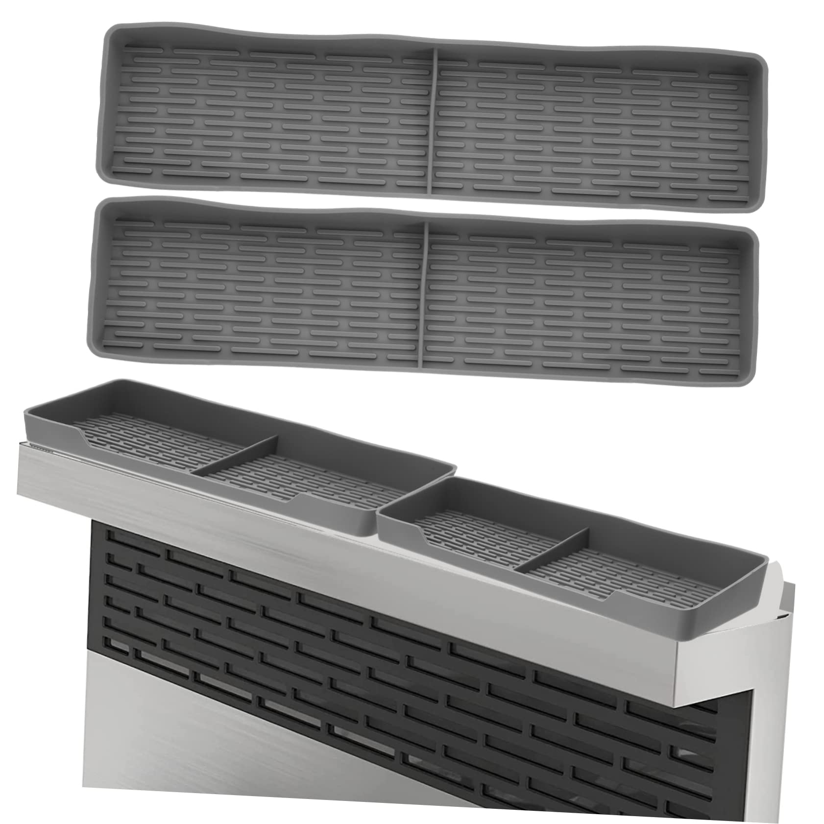 DOITOOL Étagère Magnétique Silicone 2 Pcs pour Arrière Four Rangement Épices et Condiments la Cuisine
