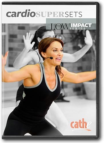 Cathe Friedrich Cardio Supersets DVD de ejercicio de bajo impacto para mujeres, uso para cardio, entrenamiento de entrenamiento HIIT y