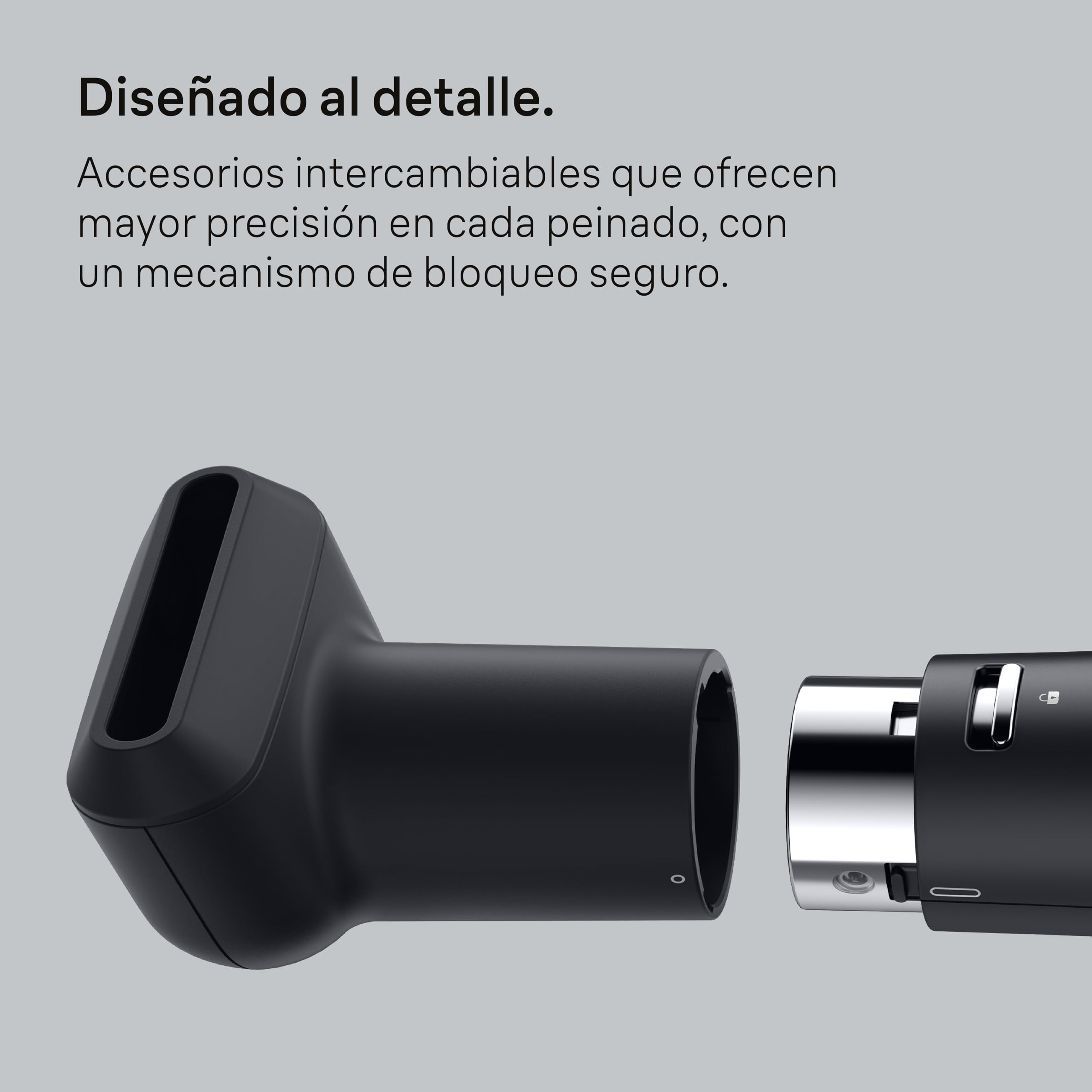 Moldeador de aire Braun AS4.2 – Potente con cepillo térmico redondo para dar forma y volumen y boquilla de secado, motor HTDC, 3 modos de peinado, tecnología IONTEC, negro metalizado– BRAS420E