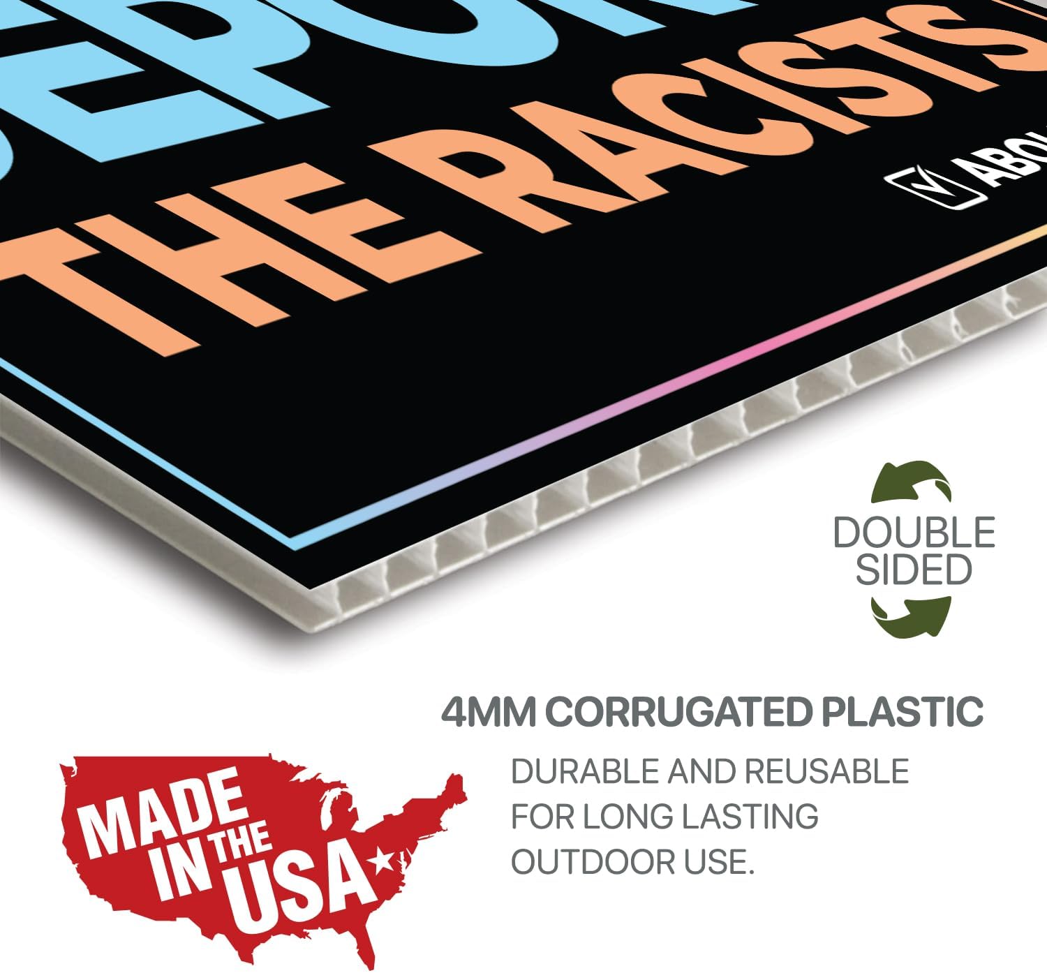 Keep the Immigrants Yard Signs with Stake 18x24 Inch - Weatherproof Lawn Signs for Outside, Advocacy, Events, Rallies & Home - 4mm Corrugated Plastic Protest Signs with Big & Bold Letters - Pack of 2