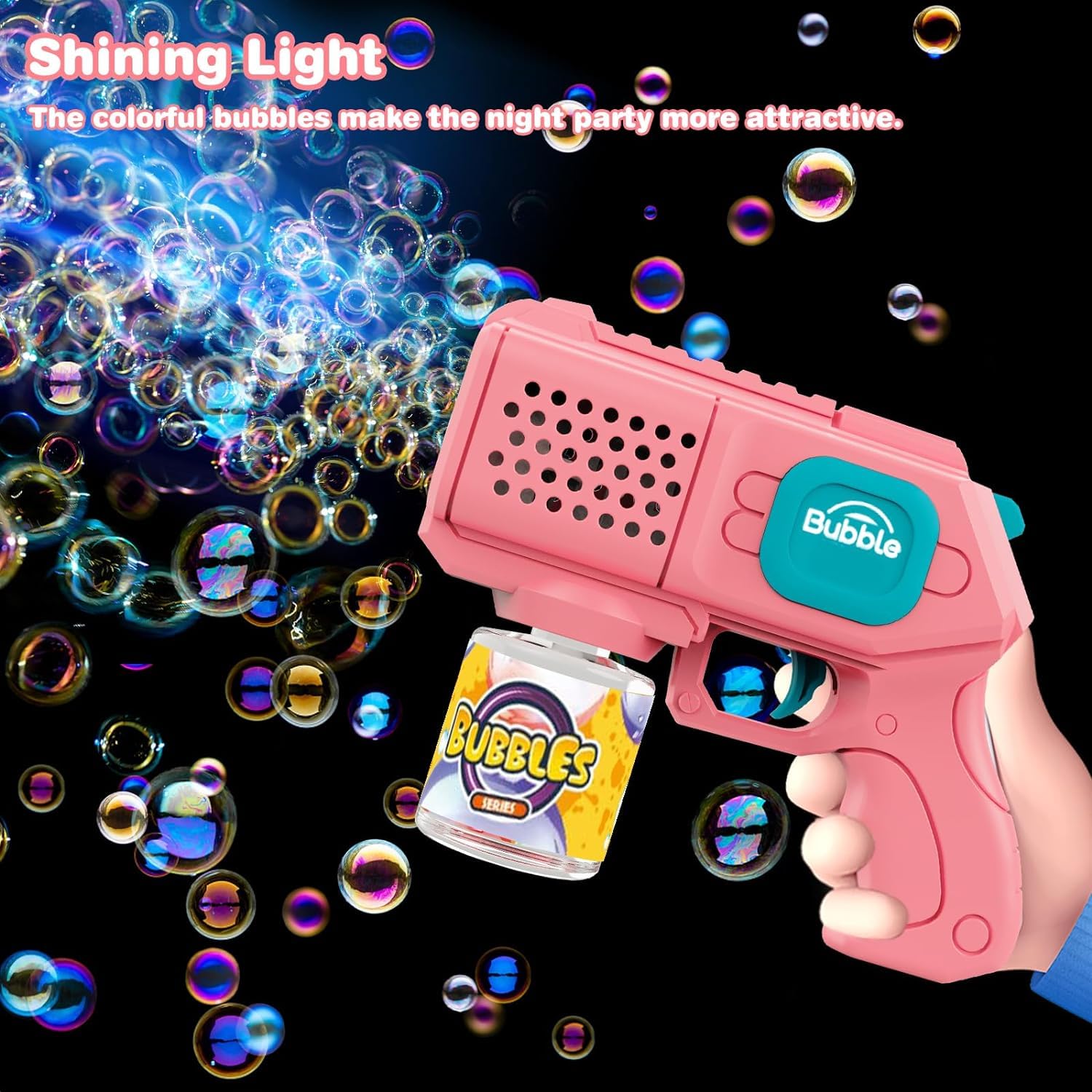 Weihnachts-Seifenblasenpistole Für Kinder – Mit LED, Bis Zu 5000 Blasen/Min.