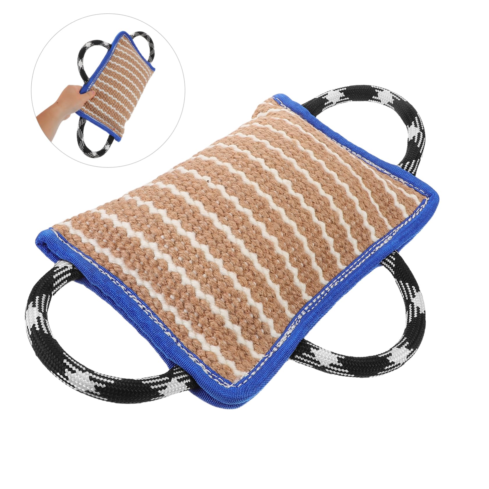 Pillow de Mordida para Perros Juguete de Cuerda de Lino Resistente para Entrenamiento Reforzado para Masticadores para Interior y Exterior con Azul