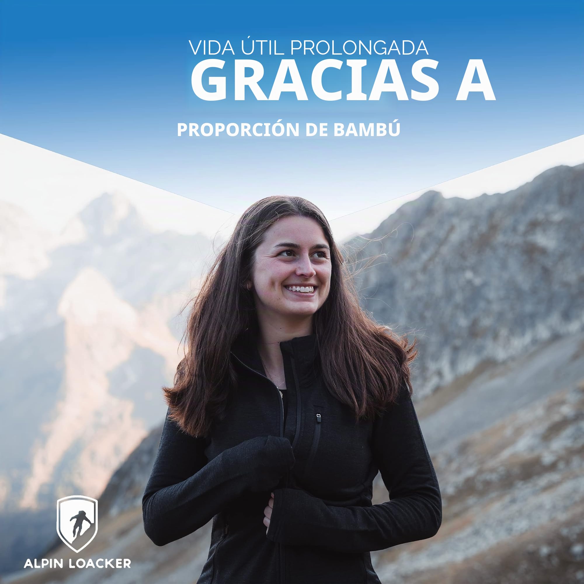 ALPIN LOACKER Chaqueta mujer de lana merino 270 g/m² - la chaqueta polar mujer,chaqueta deportiva mujer termica