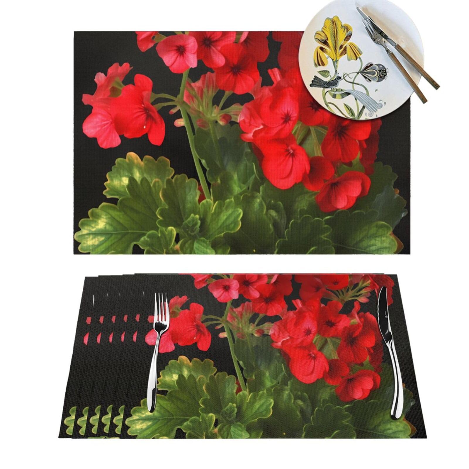 Sets de table en PVC lavables résistants aux taches pour cuisine