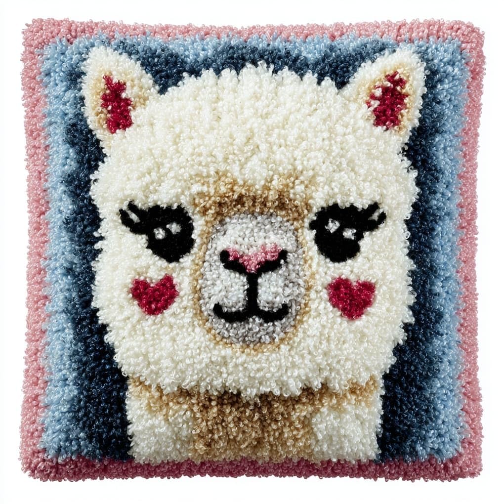 WallustrioaW Latch Hook Kit for Beginners,Animal Alpaca
