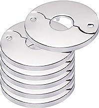Floor and Ceiling Plate Cover Split Flange Replacement and Repair Kit, Fits 3/4 Inch IPS Galvanized Pipe or 1 Inch Copper Pipe, Chrome Finish (Pack of 6)