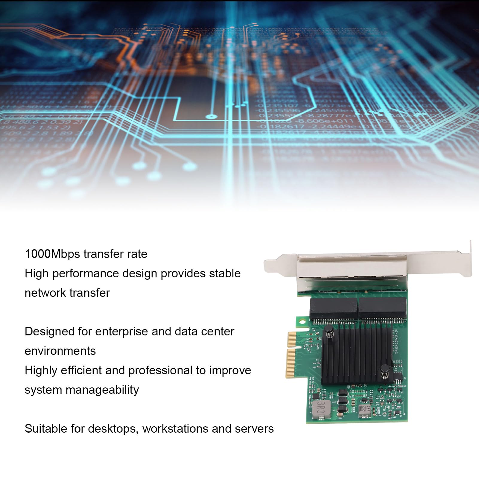 PCIe X4-Gigabit-Netzwerkkarte mit Stabiler Leistung für Desktop-PC-Workstation-Server