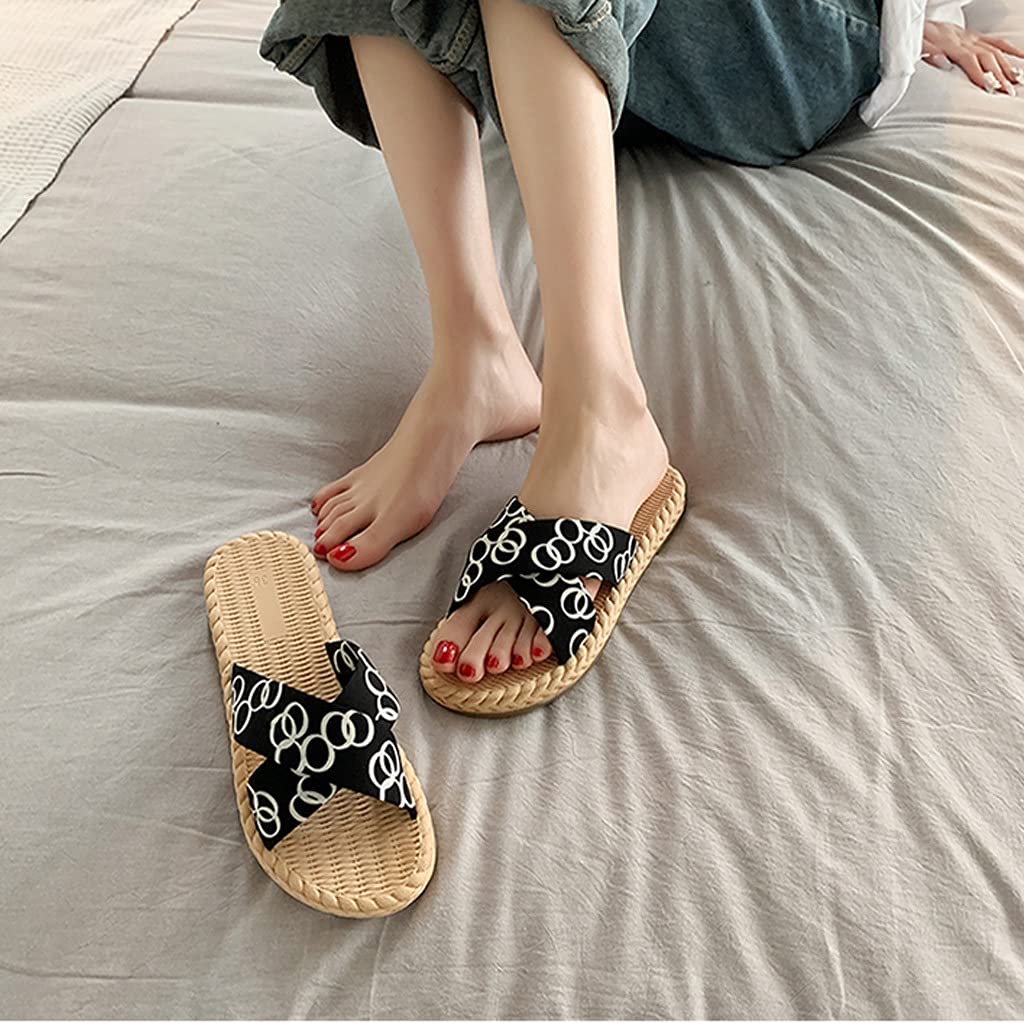 Sandalias con Plataforma para Mujer, Sandalias Informales sin Cordones para Verano, cómodas Sandalias con Punta Abierta para Zapatos de Playa de Verano, Zapatillas sin Cordones para Interiores y