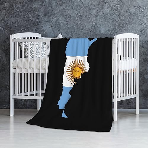 Miniatura 2 de Argentina Terrain Map Flannel Blanket 32x48in Material Skin-Friendly Warm and Comfortable