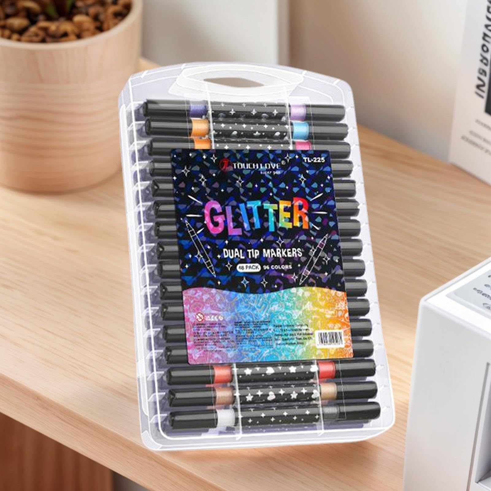 Rotuladores Brillantes con Purpurina para Colorear Lapices Artisticos Doble