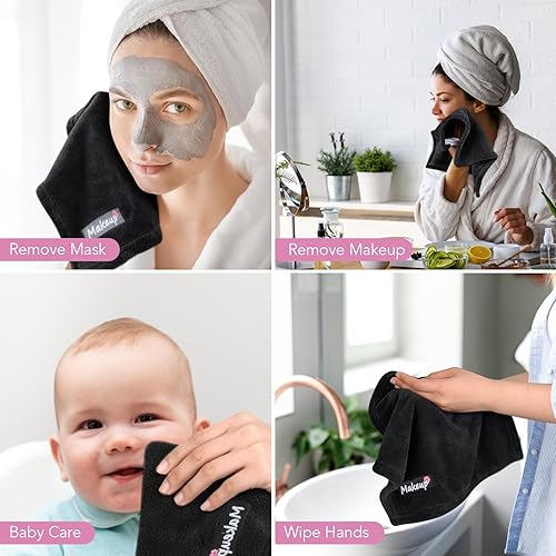 Miniatura 3 de SINLAND Paños de lavado de microfibra de felpa, reutilizables, para bordar, ultra suaves, de forro polar coral, para eliminación de maquillaje, 12 x