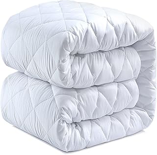 Caroline Shatuik Quilted Queen size mattress protector. Anti allergy - small double mattress protector small double bed cover pad fitted 30 cm deep pockets, Mattress Topper (122x190+30cm)