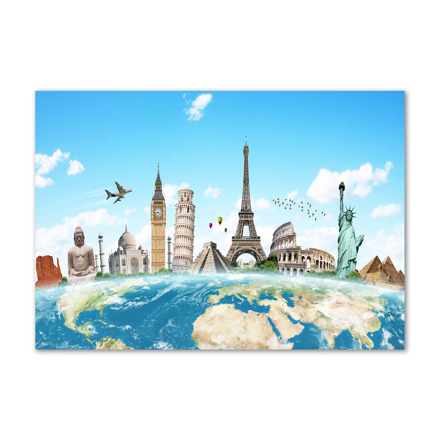 Tableau verre acrylique monuments du monde deco murale acrylique