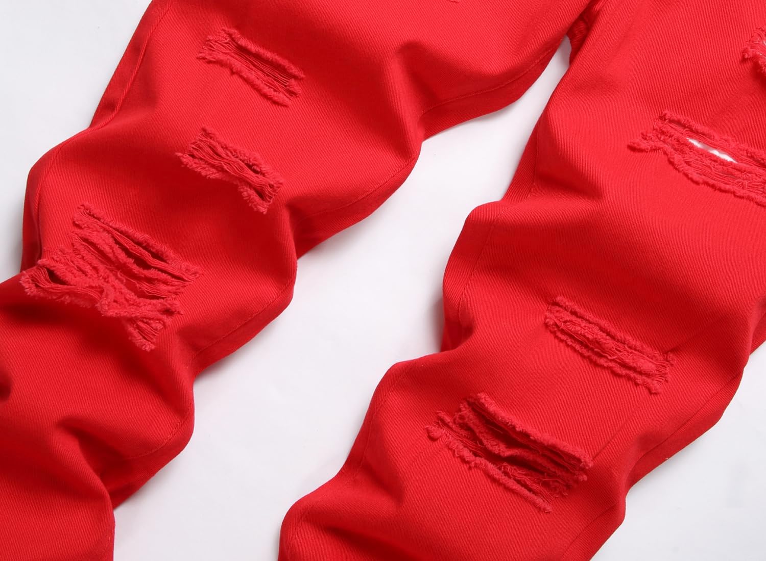 Boy's Skinny Fit Ripped Distressed Destroyed Fashion Washed Denim Jeans Pants - Image 4