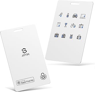Find-My-Wallet-Card, Apple MFi Certified Wallet-Tracker-Card Work with Apple Find My (iOS Only), Item-Finder Smart-Credit-Card-Tracker, Slim-Wallet-Locator-Card Luggage-Tracker, IP68 Waterproof,2 Pack