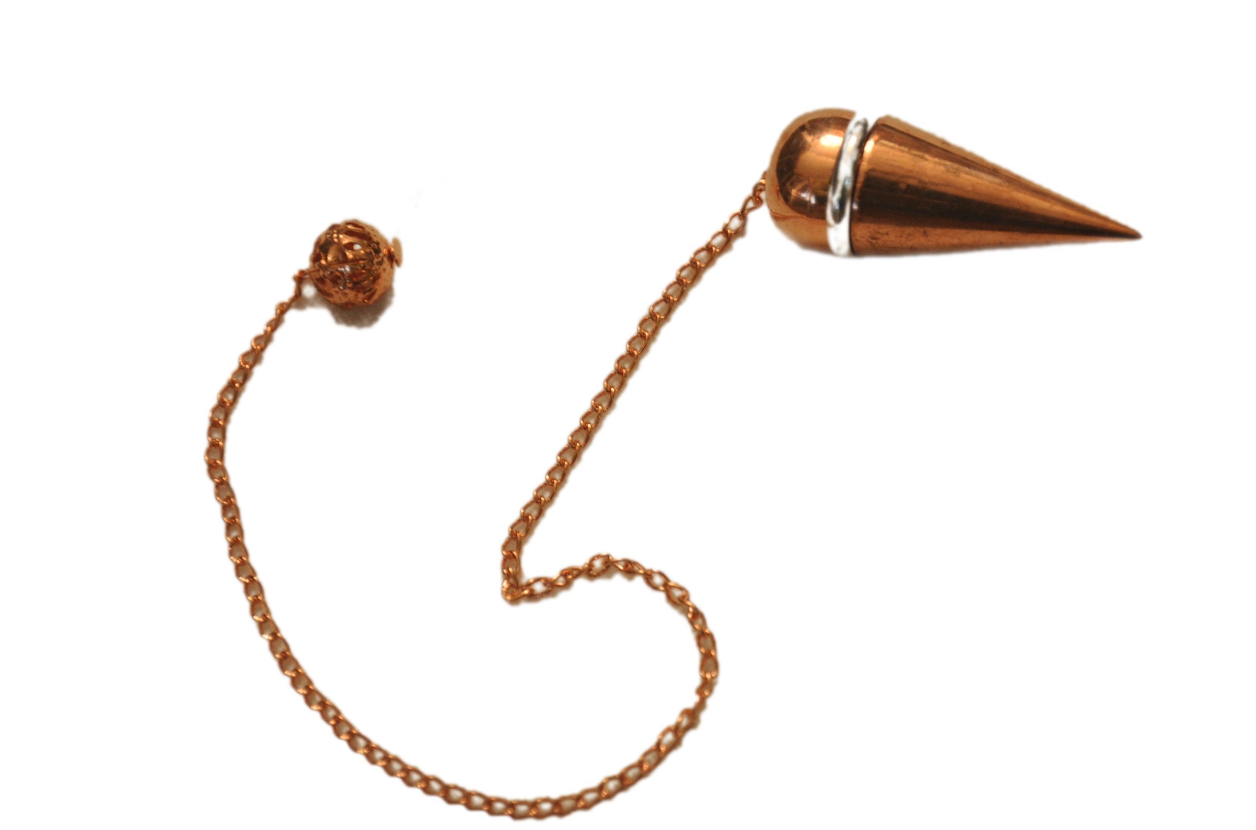 Jet Brilliant Classic Dome Cone Chamber Copper Plated Pendulum Crystal Therapy Healing Dowsing A++ Metal Reiki Results