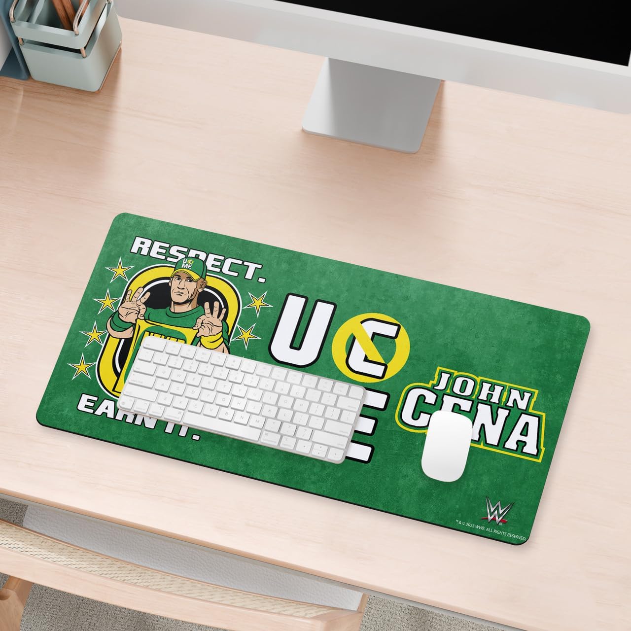 Head Case Designs Officially Licensed WWE Respect John Cena 23.62 x 11.81 x 0.12 inches (600 x 300 mm) - L Gaming Office Desk PC Keyboard Mouse Mat Pad image 4