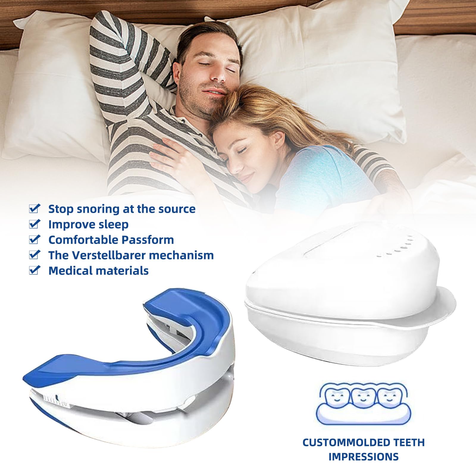 Neu Anti Schnarchschiene Schnarchstopper Anti Schnarchen, Schnarch- & Protrusionsschiene, Effektiv gegen schnarchen Gegen Zähneknirschen, Atmungseinstellung,Atmungshilfen