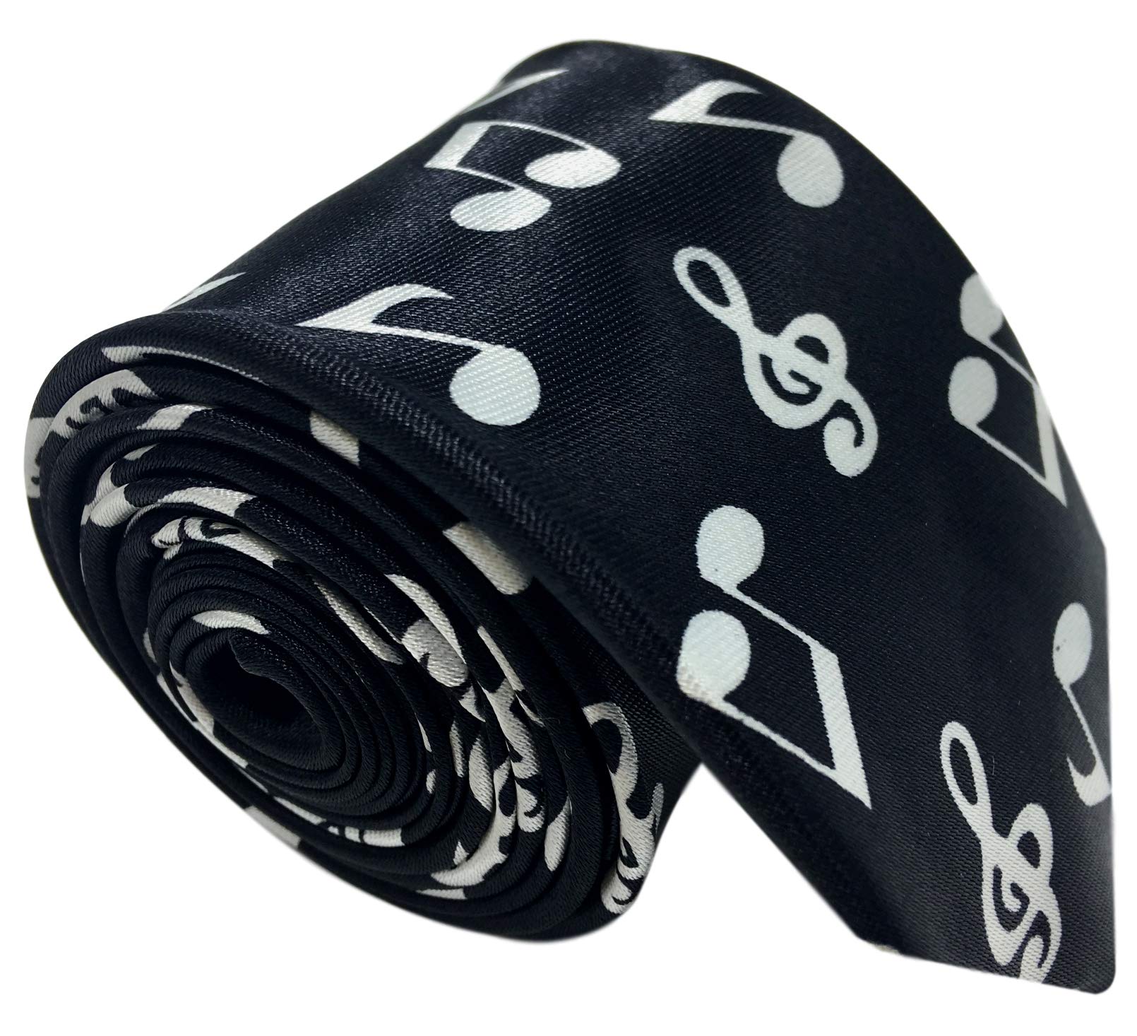 CD Novelty Neckties | Wedding, Prom, Formal, Dance Party | Accessories for Men and Women (Musical Notes)
