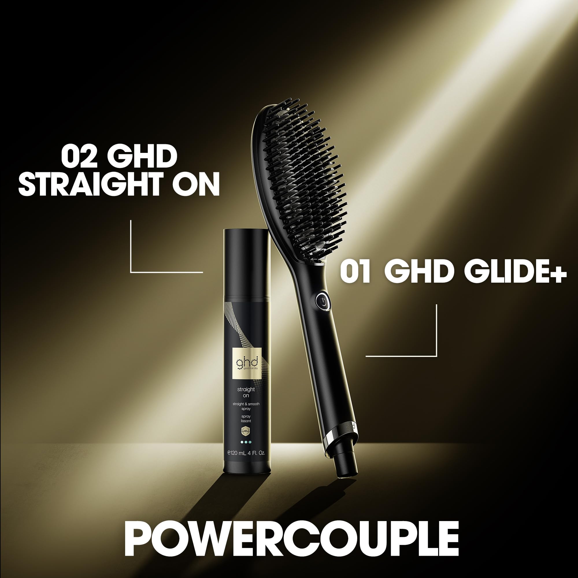 ghd glide+ Hot Brush: Elektrische Haarglätter Bürste, Sleek & Anti Frizz | Hot Brush mit neuer ghd-Technologie, schnell & einfach smoothe Looks, in nur einem Stylingzug, ohne extreme Hitzeschäden