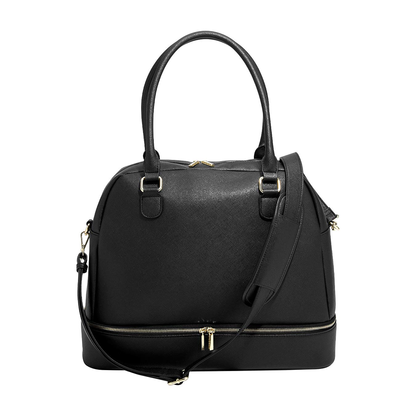 Sac à main noir Stackers avec compartiments de rangement ingénieux - 8
