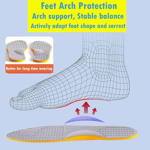 Miniatura 4 de Plantillas ortopédicas para corregir la postura para mujeres y hombres, plantillas de gel 4 en 1, plantillas de gel para pies planos, soporte de