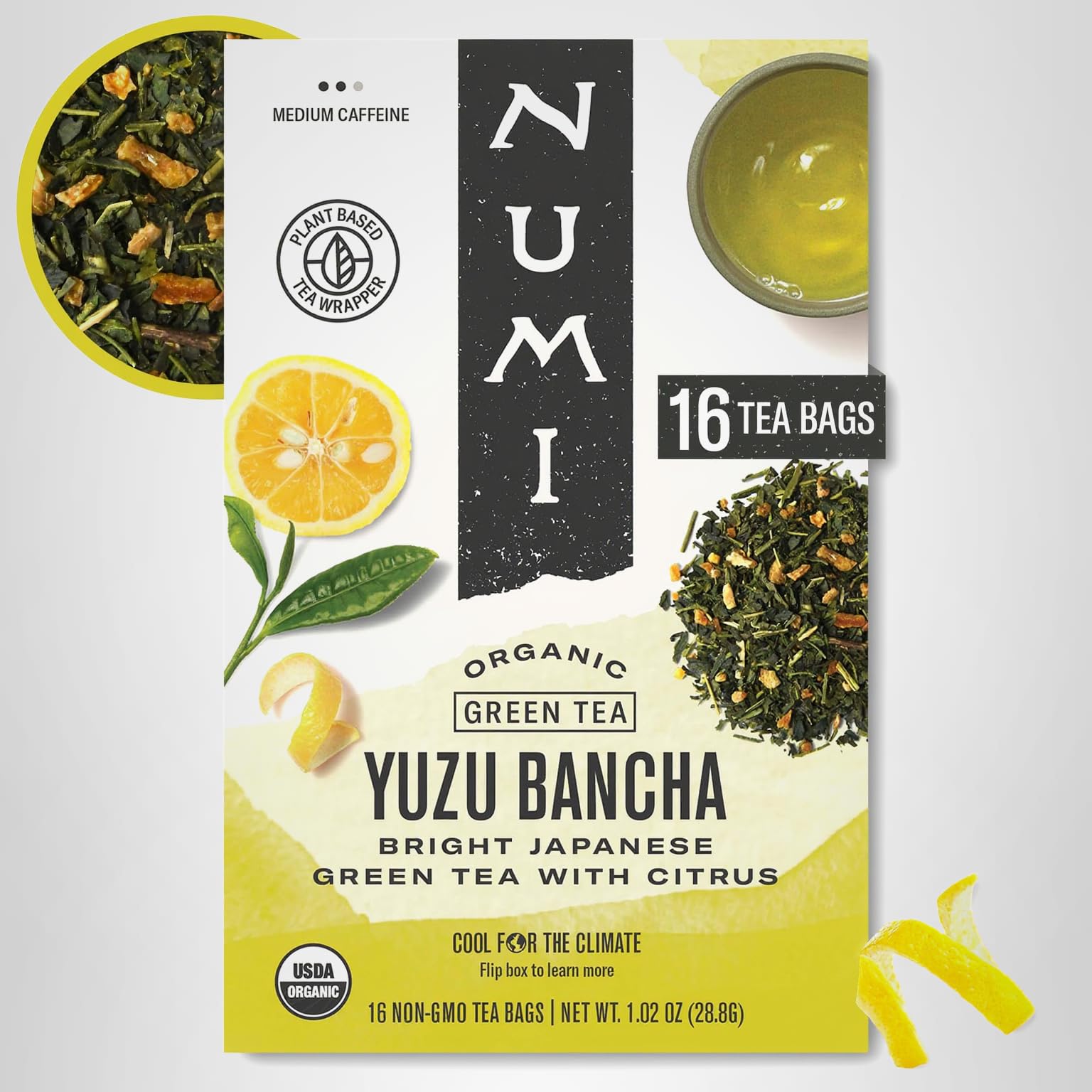 グリンティー様 Numi Tea - Organic Yuzu Japanese Green Tea - 16ct Green Tea Bags