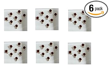 OJ Golden Round Shape 1 line Moti Stone Bindi Kumkum Sindoor Chandrakor Sticker Bridal Bindis Wedding Occasional Girls & Womens-Size 1 Pack of 6