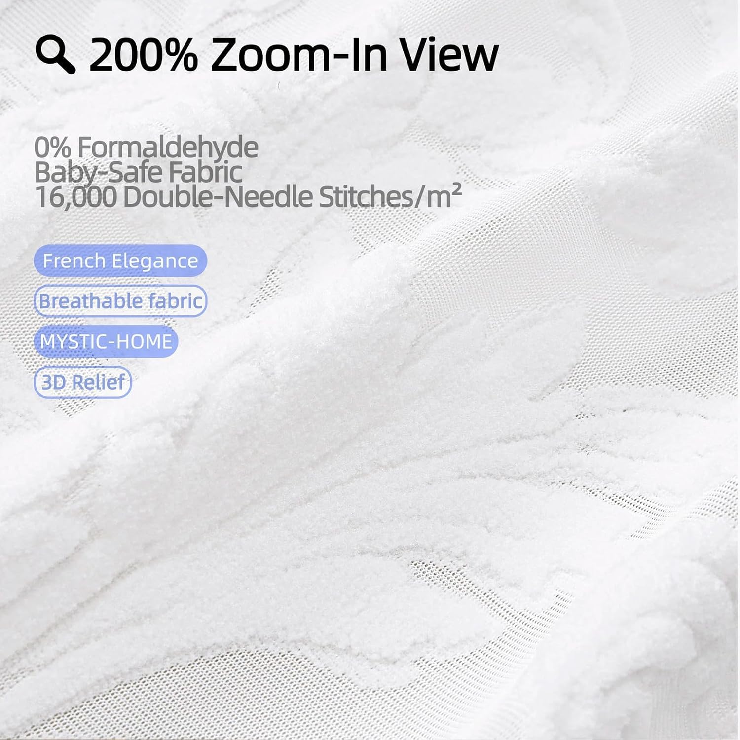 Sheer Curtains 84 Inch Length for Living Room & Bedroom Rod Pocket Boho Farmhouse Drapes with Scroll Floral Patterned 3D Flocked Texture & Rococo Motifs White Sheer Curtain Set of 2 Panels 52"W*84"L