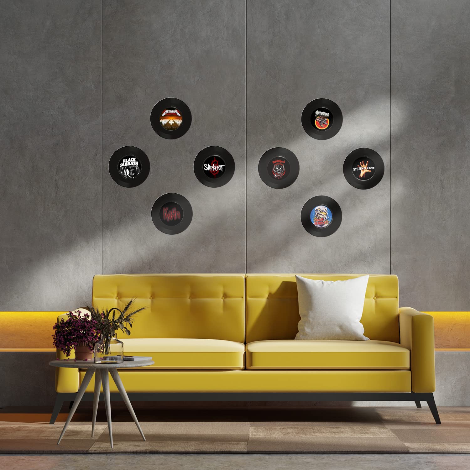 Dischi in vinile per decorazione da parete, 8 pezzi, dimensioni singoli, 17,8 cm (17,8 cm), ideali per decorare le feste di Rock Music, compleanni, bar, Pubs