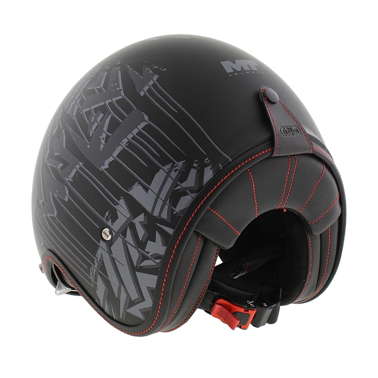MT HELMETS Le Mans 2 SV – Casco Moto Jet Vintage con Detalles en Cuero, Visor Solar Retráctil Full Vision, Interior Lavable y Calota HIRP | Homologado ECE 22.06 & DOT