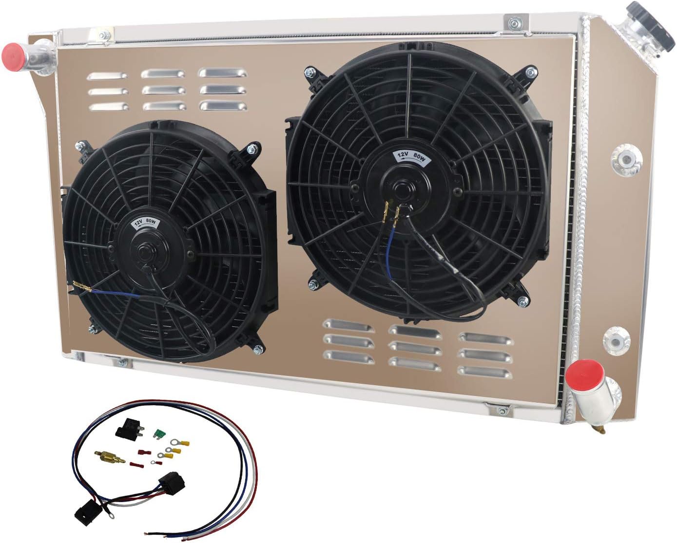 3 Row Radiator +Shroud Fan For 1977-1982 Chevy Corvette C3 350 305 5.7L 5.0L V8