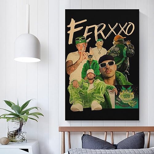 Miniatura 4 de Feid Ferxxo - Póster de lienzo para decoración de dormitorio, paisaje, oficina, San Valentín, cumpleaños, sin marco, 16 x 24 pulgadas (15.7 x 23.6