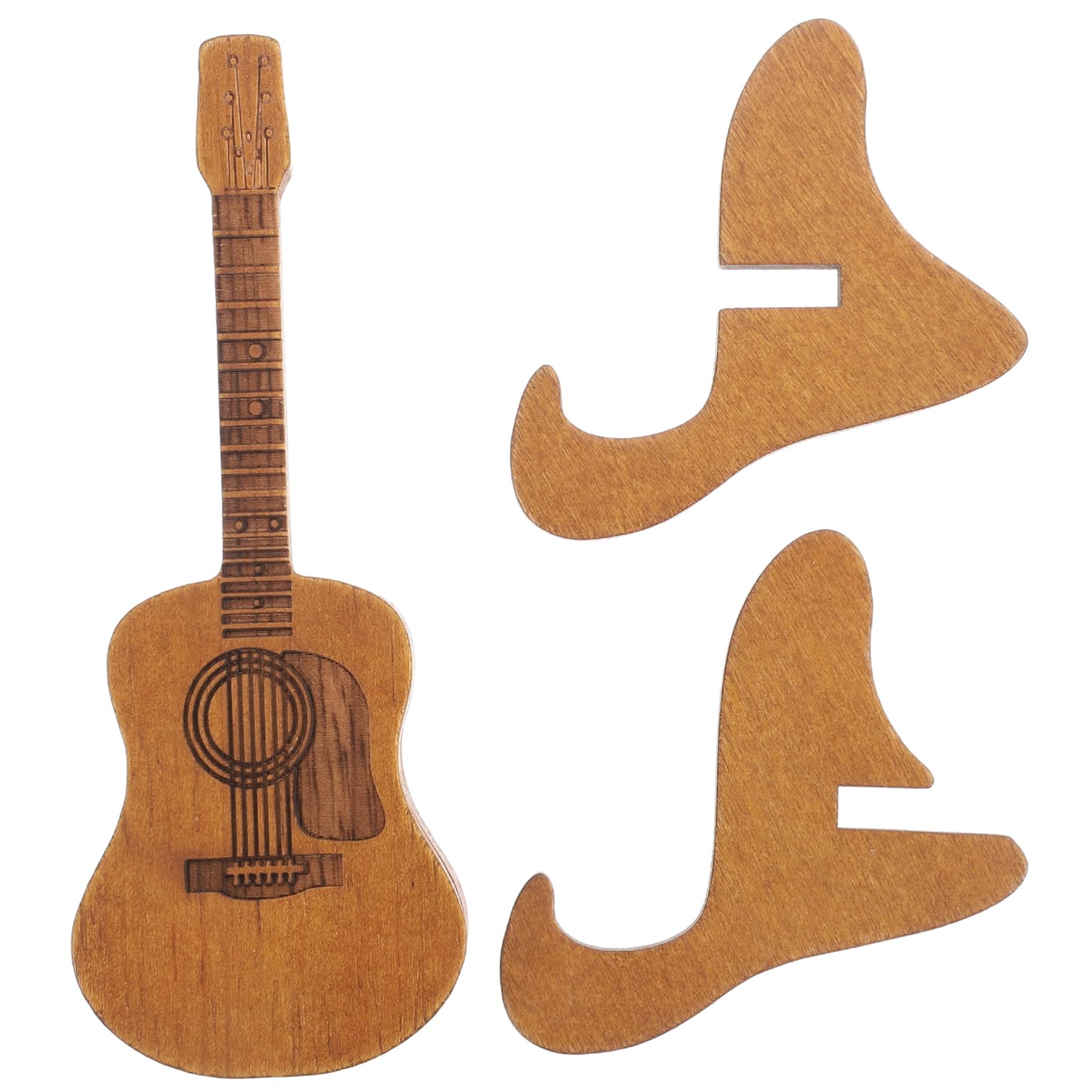 Toyvian Plektron gitarowy, walizka kapodaster, do gitary akustycznej, elektrycznej, kapodaster, różne strojenie, stojak, kostki gitarowe, Brązowy x 5 szt, aktówka