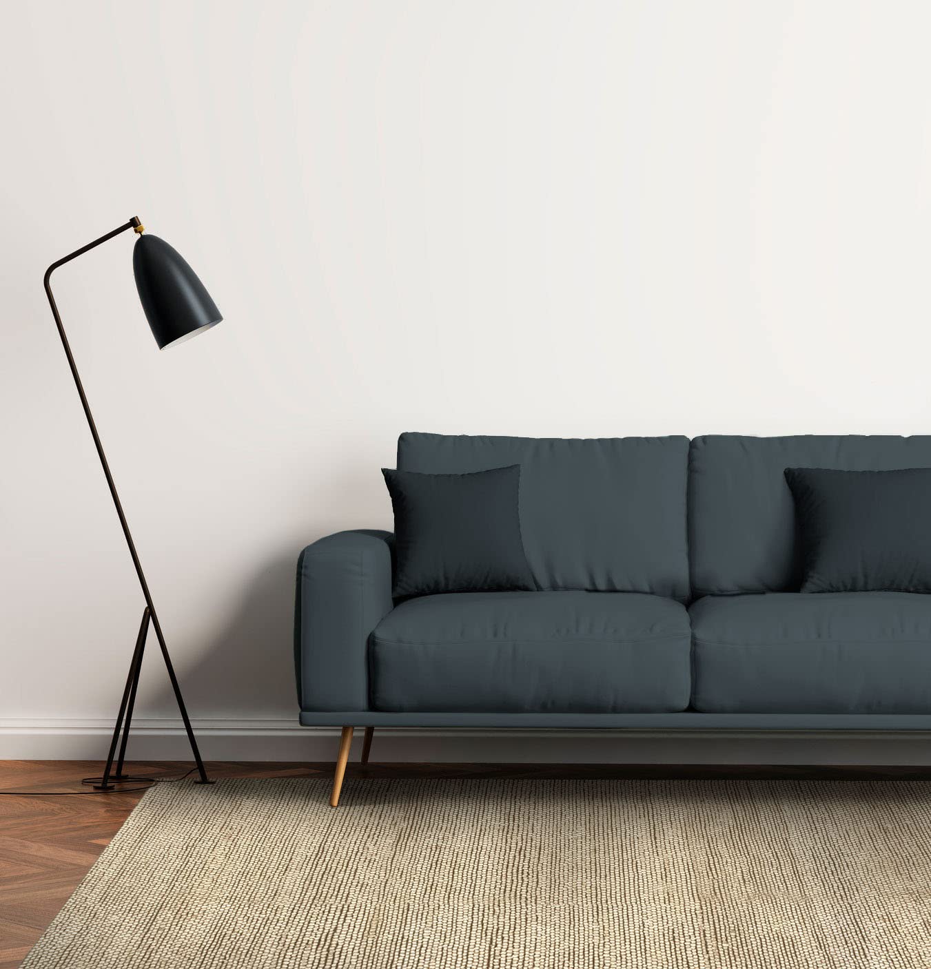 Hamid - Pack 2 Teppiche aus Jutefaser Giralda 100% Natürlich Handgeflochten für Wohnzimmer, Esszimmer, Schlafzimmer, Flur (Weiß, 150x80 cm, 2 Stück)