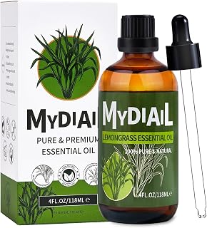 Lemongrass Essential Oil 4oz Pure Lemongrass Oil Natural Undiluted Essential Oil for Humidifier, Diffuser, Massage, Home Cleaning, Skin & Hair Care, Candle Making - 118ml